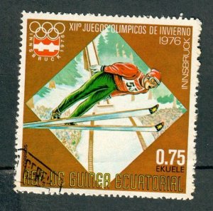 Equatorial Guinea Innsbruck Winter Olympics used CTO single