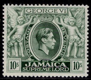 JAMAICA GVI SG133aa, 10s myrtle-green, NH MINT. Cat £18. PERF 13