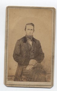 1860s CDV photograph of a man 2ct playing cards revenue R11c [y8637]