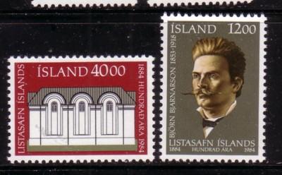 Iceland Sc600-1 1984 National Gallery stamp mint