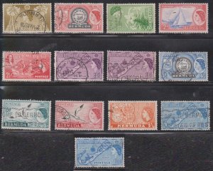 BERMUDA Scott # 143-53, 155-7 Used - QEII & Various