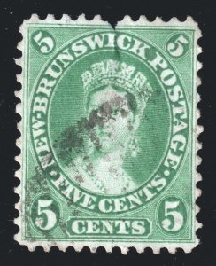 New Brunswick Scott 8 Used 5c (Damage Low Price) 1860-62 Lot T134 bhmstamps