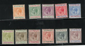 Cyprus #61 - #71 Mint Fine - Very Fine Original Gum Hinged