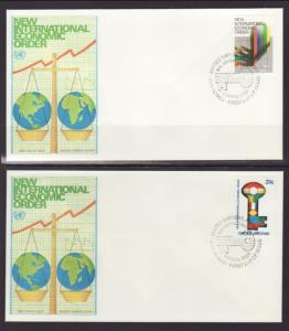 UN New York 316-317 Economic Geneva S/2 U/A FDC