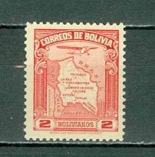 BOLIVIA 1935 AIR-MAP #C49  MNH