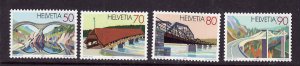 Switzerland-Sc#893-6-unused NH set-Bridges-1991-