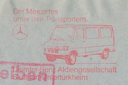 Registered meter cover Germany 1981 Van - Mercedes