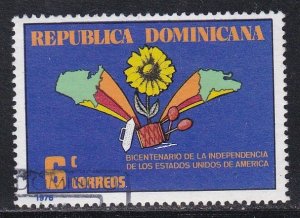 Dominican Republic # 765, Maps of U.S. & Dominican Republic, Used