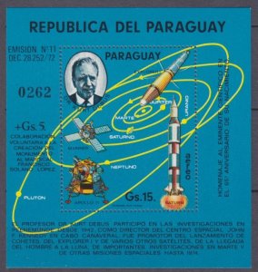 1975 Paraguay 2638/B241 Kurt Debus / Apollo 11 22,00 €