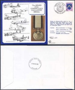 DM9a Award of the Conspicuous Gallantry Medal Signed by French (H)