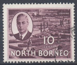 North Borneo Scott 250 - SG362, 1950 George VI 10c used