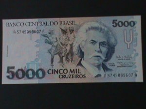 ​BRAZIL-1990-CENTRAL BANK $5000 CRUZEIRO-UNCIR-VERY FINE WE SHIP TO WORLDWIDE