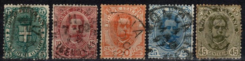 Italy #67-71   F-VF Used CV $24.75 (X2590)