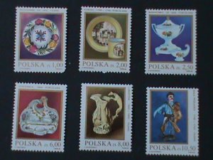 ​POLAND-1982-SC#2502-7 PORCELAIN STONEWARE MNH VF COMPLETE SET  LAST ONE