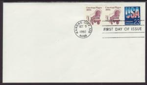 US USA Presorted 1992 Uncachted U/A FDC BIN