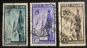 Italy Scott# 515-517 Used VF Lot of 3 Cat $52.50