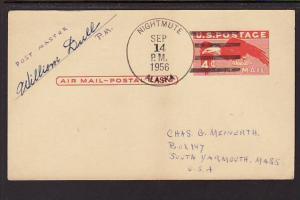 Nightmute,Alaska 1956 Postal Card Cover