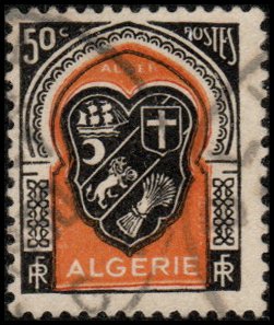 Algeria 211 - Used - 50c Arms of Algiers (1947) +