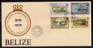 Belize 410-413 UPU U/A FDC