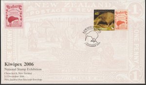 New Zealand 2006 Kiwipex Christchurch Exhibition Cover CTO