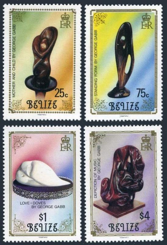 Belize 863-866,867 sheet,MNH. African Heritage,1987.Woodcarvings by George Gabb.