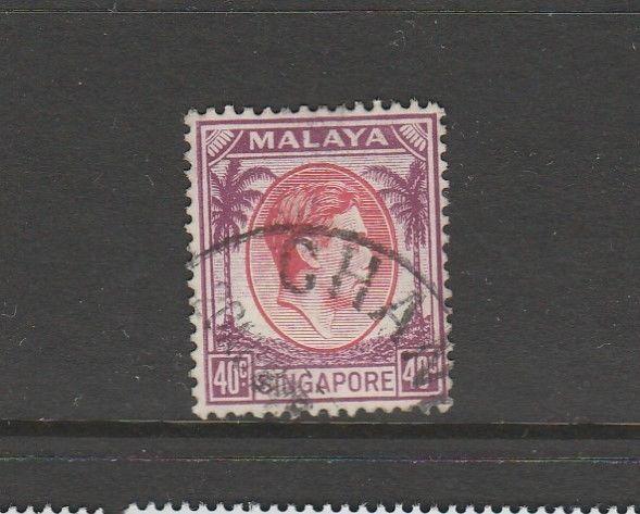 Singapore 1948/52 P 14 40c Used SG 26