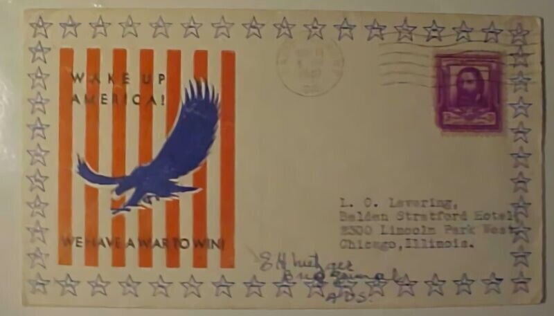 USA  AUTOGRAPH GENERAL CIRCA  1942  UNMAILED PATRIOTIC