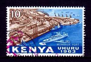 Kenya - Scott #13 - Used - A bit of remnant gum - SCV $2.50