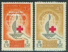 New Hebrides 1963, Red Cross 2v F, MNH