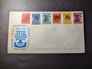 1960 Indonesia Souvenir First Day Cover FDC Pengungsi World Refugee Year