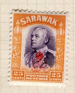 SARAWAK; 1947 early C. Brooke Crown Colony issue fine Mint hinged 25c. value