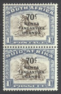 Kenya, Uganda, Tanzania Sc# 89 MH vert pair 1941-1942 5c-70c Overprint