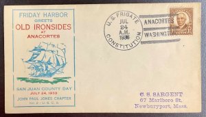 684 Anacortes, Washington Cover  US Frigate Constitution July 24, 1933