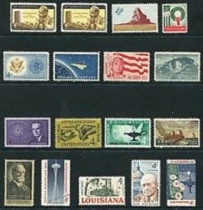 U.S COMMEMORATIVE YEAR SET 1962 17 STAMPS SCOTT 1191-1207 MINT NH