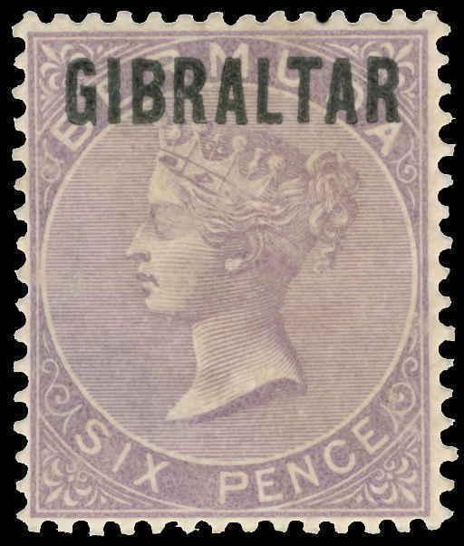 Gibraltar Scott 6 Gibbons 6 Mint Stamp