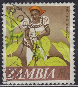 Zambia 44 USED 1968 Woman Tobacco Picker