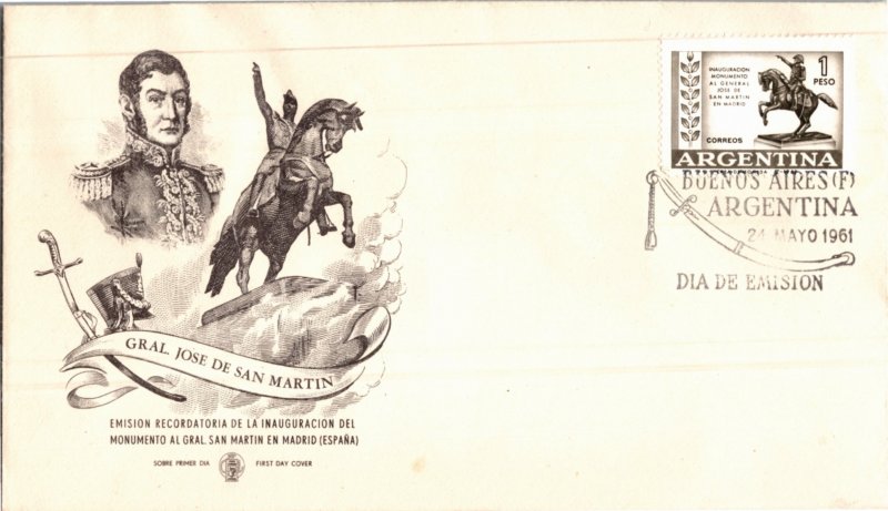 Argentina, Worldwide First Day Cover, Horses