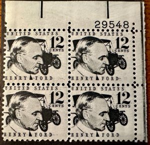 US # 1286a Henry Ford PB UL 12c 1968 Mint NH