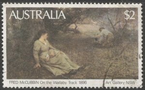 AUSTRALIA 1981 Sc Unlisted SG 778 Used VF,  $2, On the Wallllaby Track painting