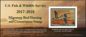 RW84A, 2018 Canada Geese Federal Duck Stamp Self-Adhesive Pane - Stuart Katz