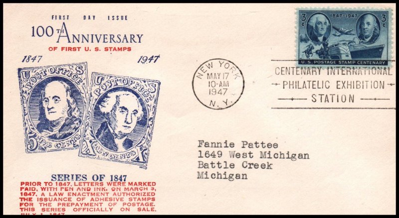 US 947 Postage Stamp WCO Typed FDC