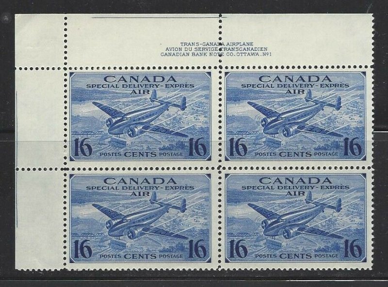 Canada Air Mail (CE1 & CE2) Plate Blocks OG Superb!!