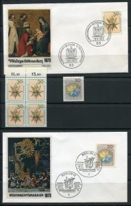 Germany, Berlin Christmas Stamps & First Day Covers MNH 1973