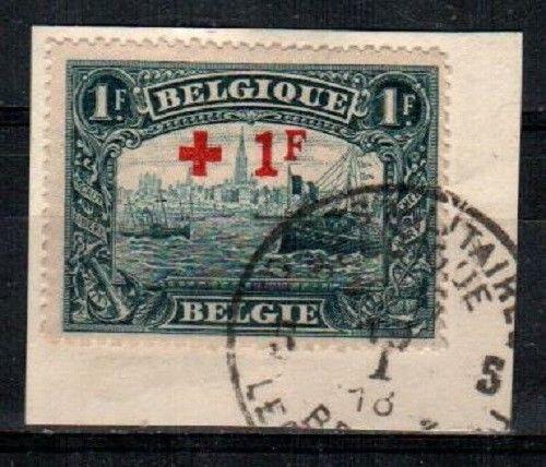 Belgium Scott B44 Used on piece (Catalog Value $35.00)