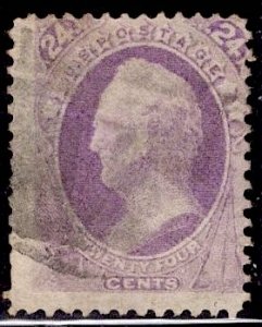 US Stamp #153 24c Purple Scott USED SCV $210