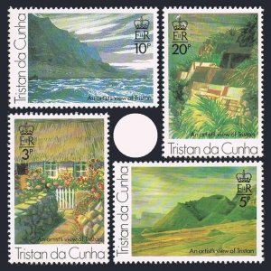 Tristan da Cunha 209-212,212a, MNH. Michel 209-212,Bl.5. Artists view,1976.Bird.