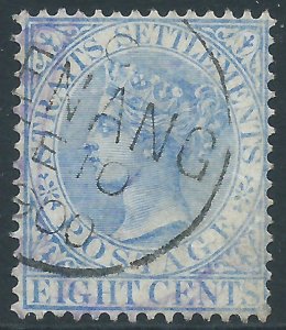 Straits Settlements, Sc #50, 8c Used