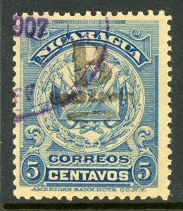 Nicaragua 1907 Bluefields ⭐5¢ ABNC ⭐Maxwell # LB 72 ⭐ VFU ⭐ M868 ⭐☀⭐☀⭐