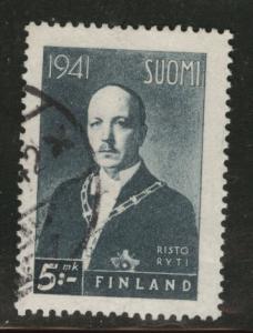 FINLAND SUOMI Scott 238 used 1941 President Ryti stamp