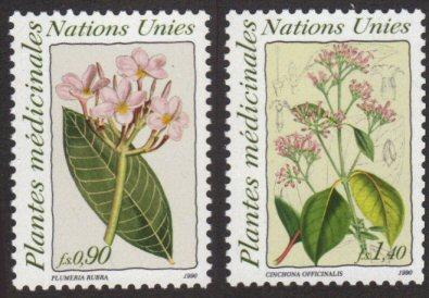 U.N. Geneva #186-7 MNH plants